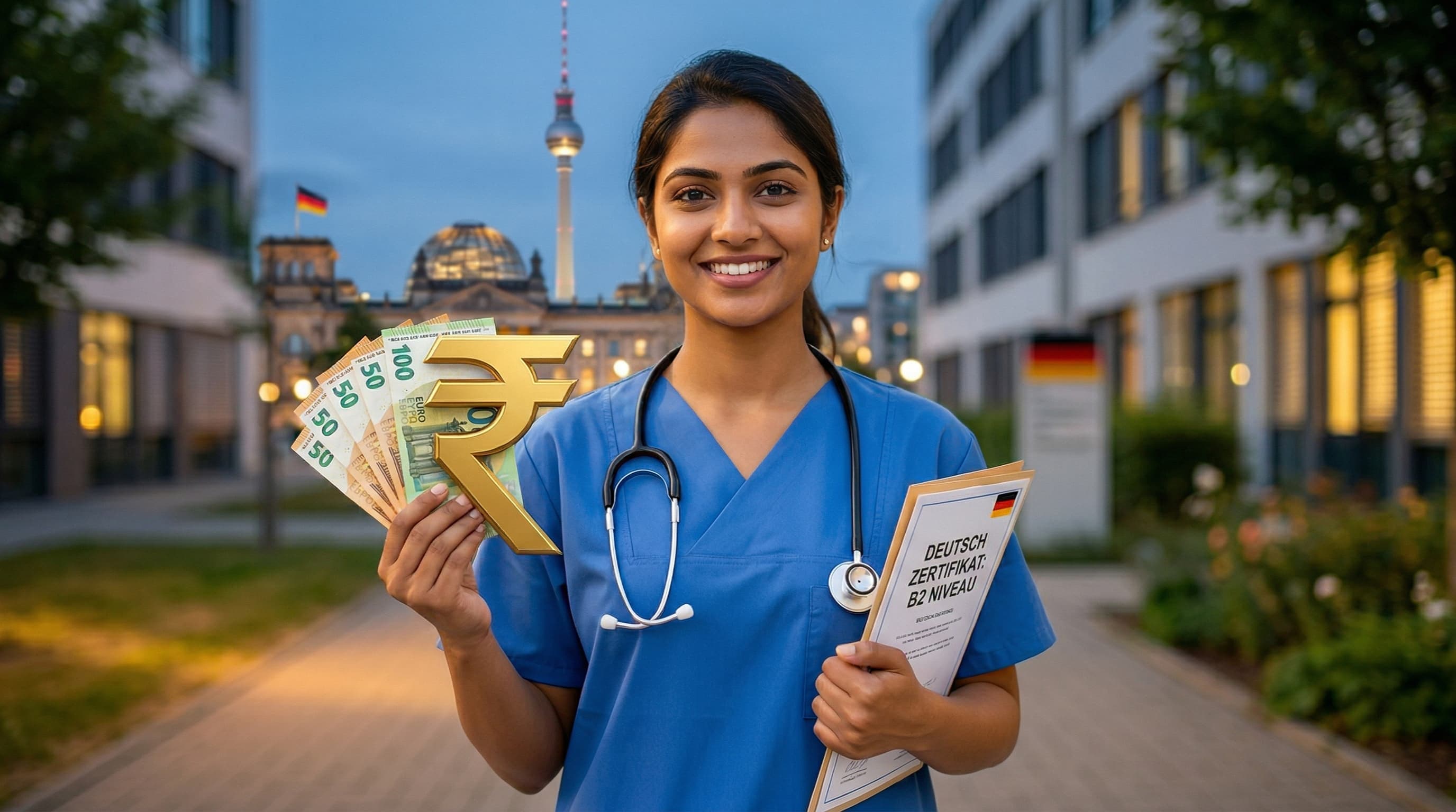 Ausbildung Nurse Salary in Germany 2026: Monthly Take-Home After Tax (INR Equivalent)